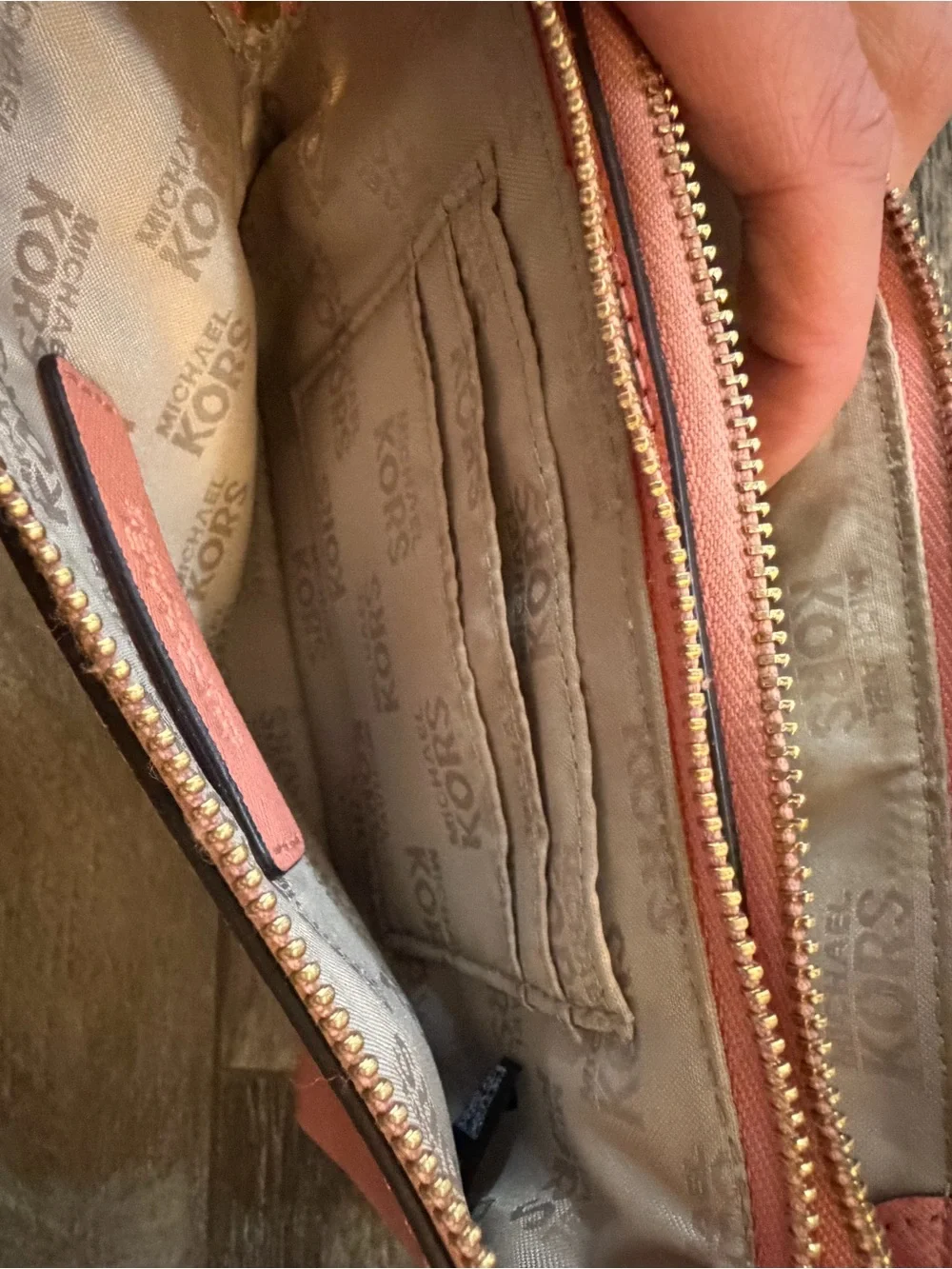 Michael Kors Coral Pink Saffiano Wristlet